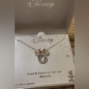 Fine silver plated Minnie necklace